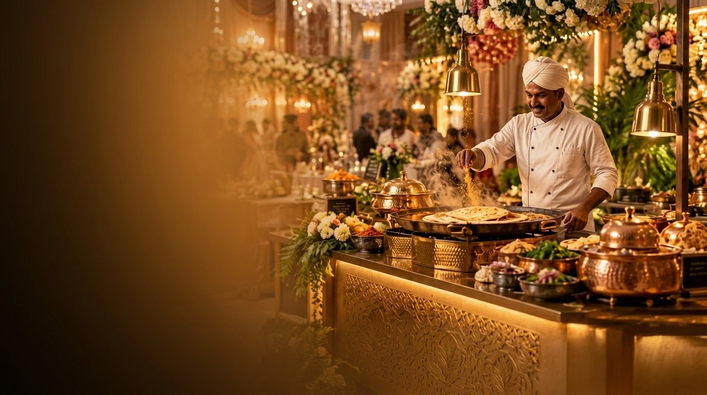 The Art of Live Wedding Catering - K5 Live Kitchen Master Chef live counter